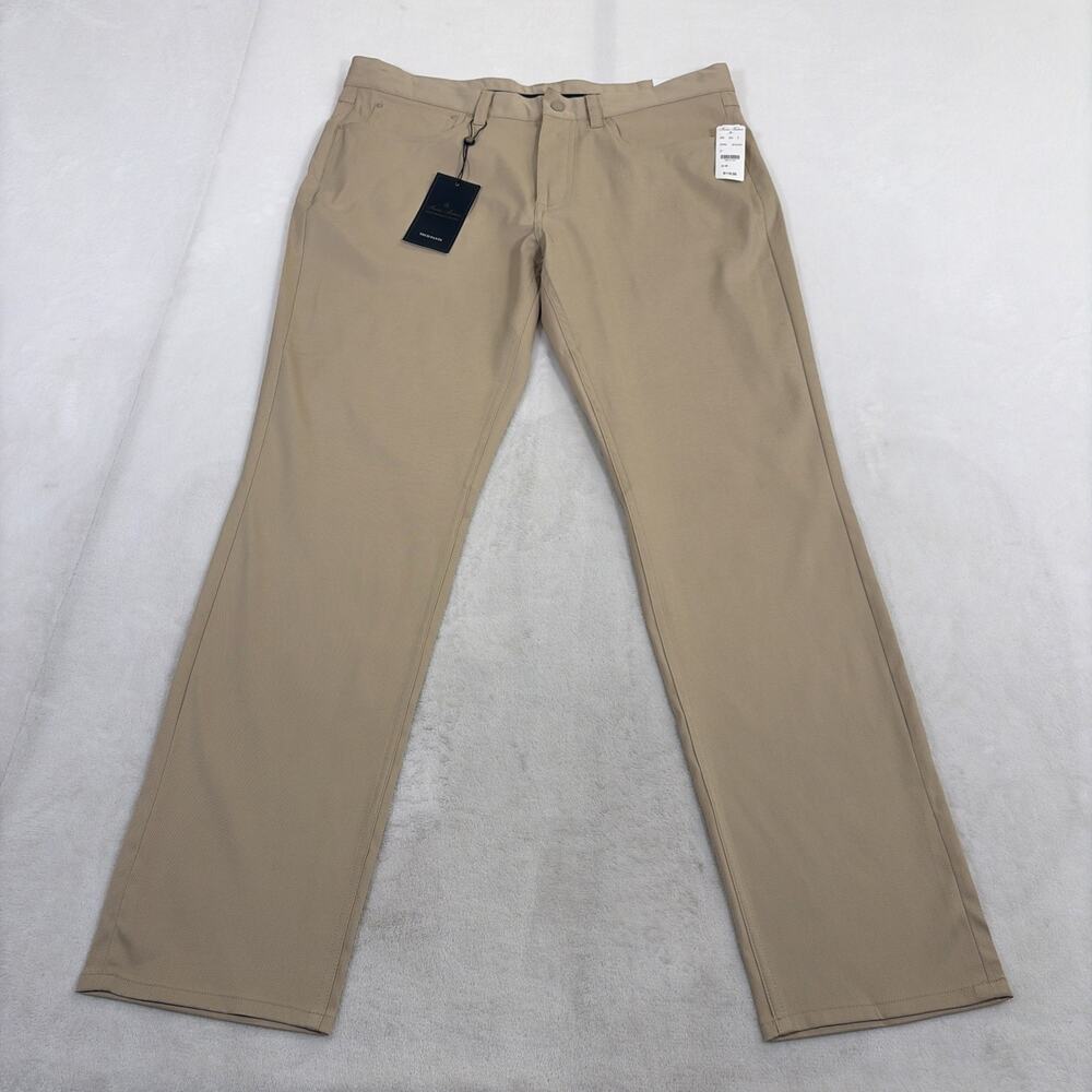 Brooks Brothers Lightweight Flat Front Microfiber Performance Tech Pants 34X30